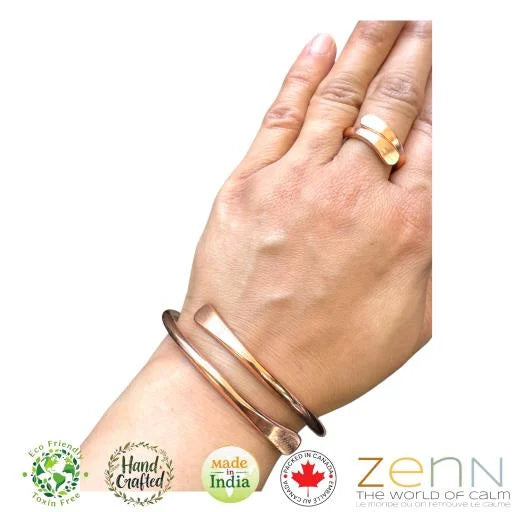 Copper bracelet and ring
