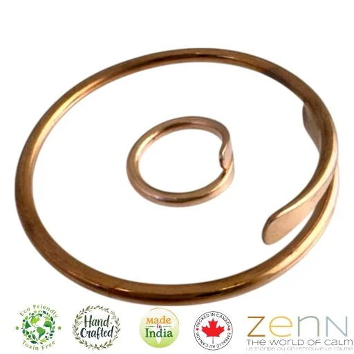 Copper bracelet and ring