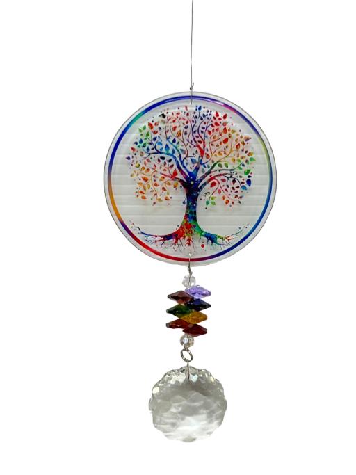 ZenN Stainless Steel Crystal Sundrop, Tree Of Life , Multicolor