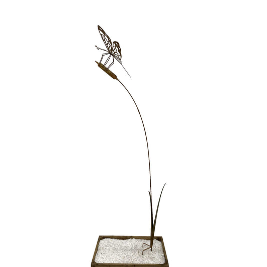 Rustic Butterfly Garden Stake – Metal Garden Accent | Hamiltons of Pelham