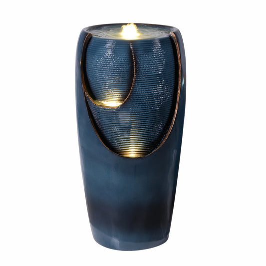 28.5" Bubbling Water Fountain W/LEDs Indoor/Outdoor Use