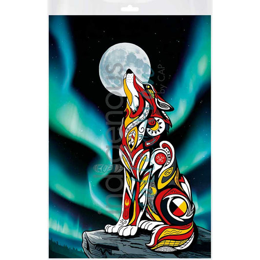 Spirit wolf matted and framed card