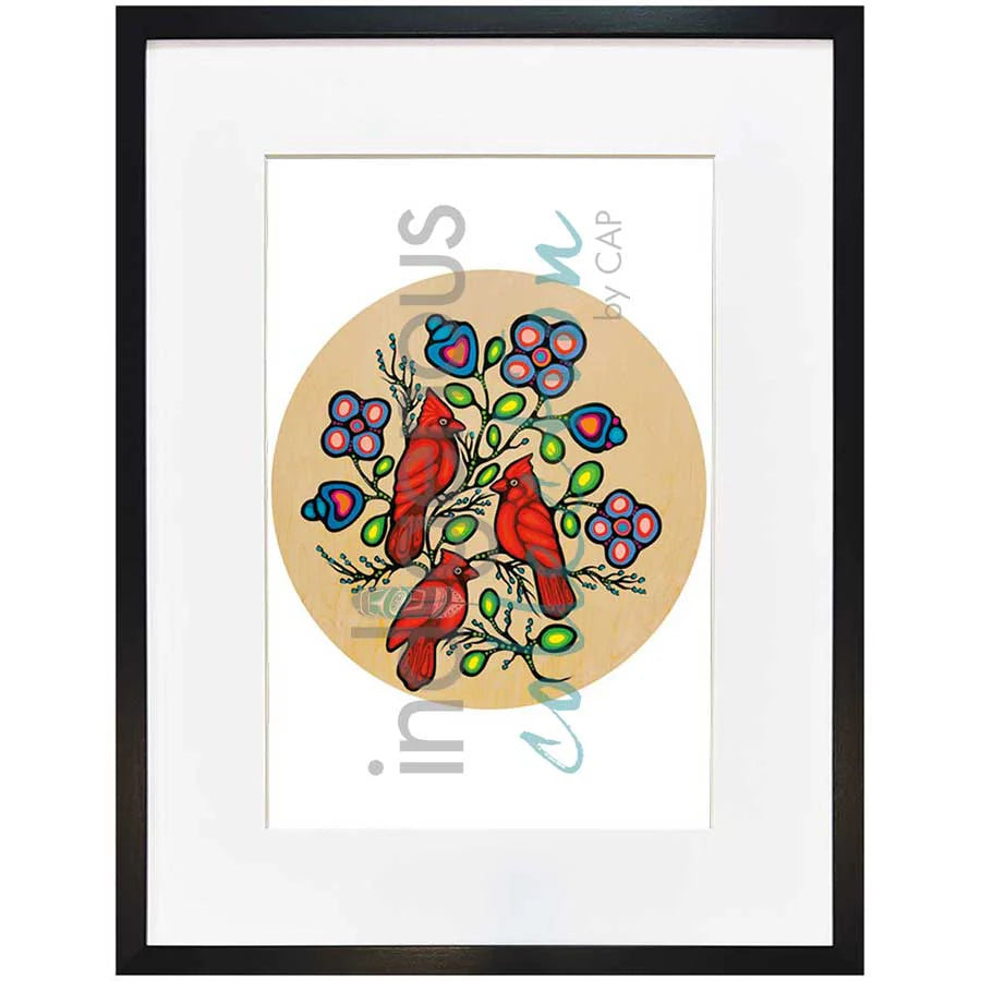 Three brothers matted and framed art card
