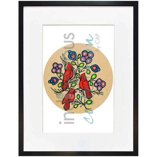 Three brothers matted and framed art card