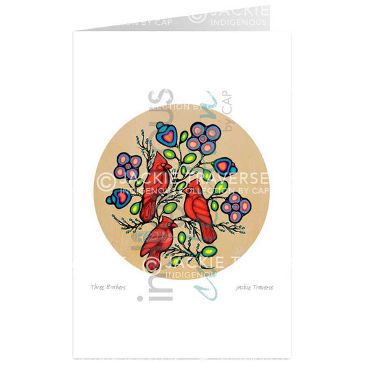 Three brothers art card by Jackie Traverse