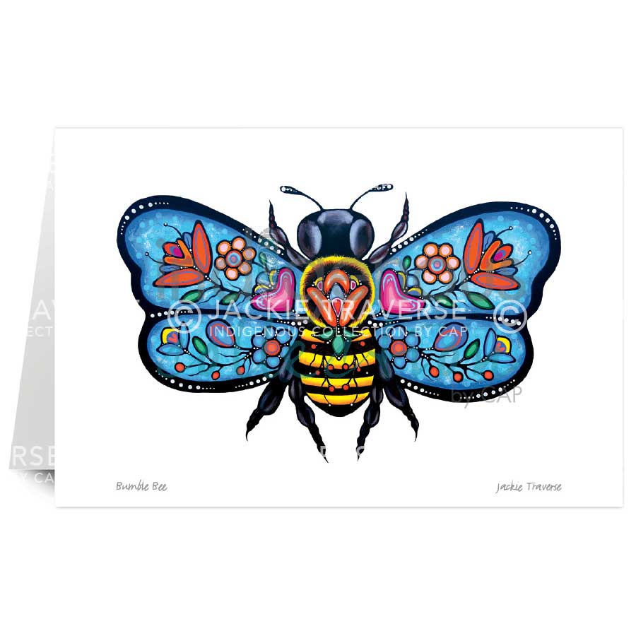 Bumble Bee art card by artist Jackie Traverse