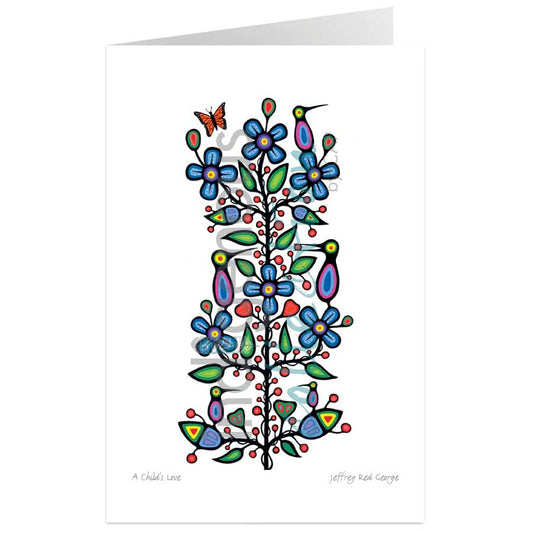 A child’s love art card by artist Jeffrey Red George
