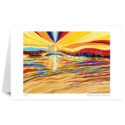 Sunset art card by artist Shawna Grapentine