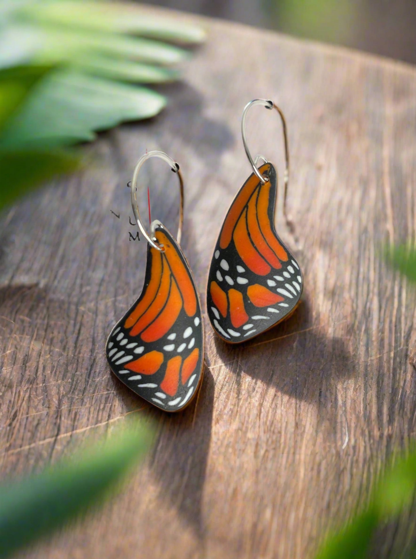 Butterfly Wing Earrings - Monarch