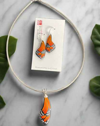 Butterfly Wing Necklace - Monarch