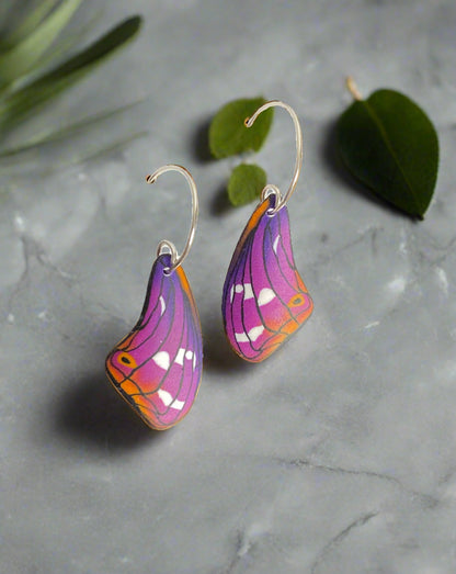 Butterfly Wing Earrings - Violet