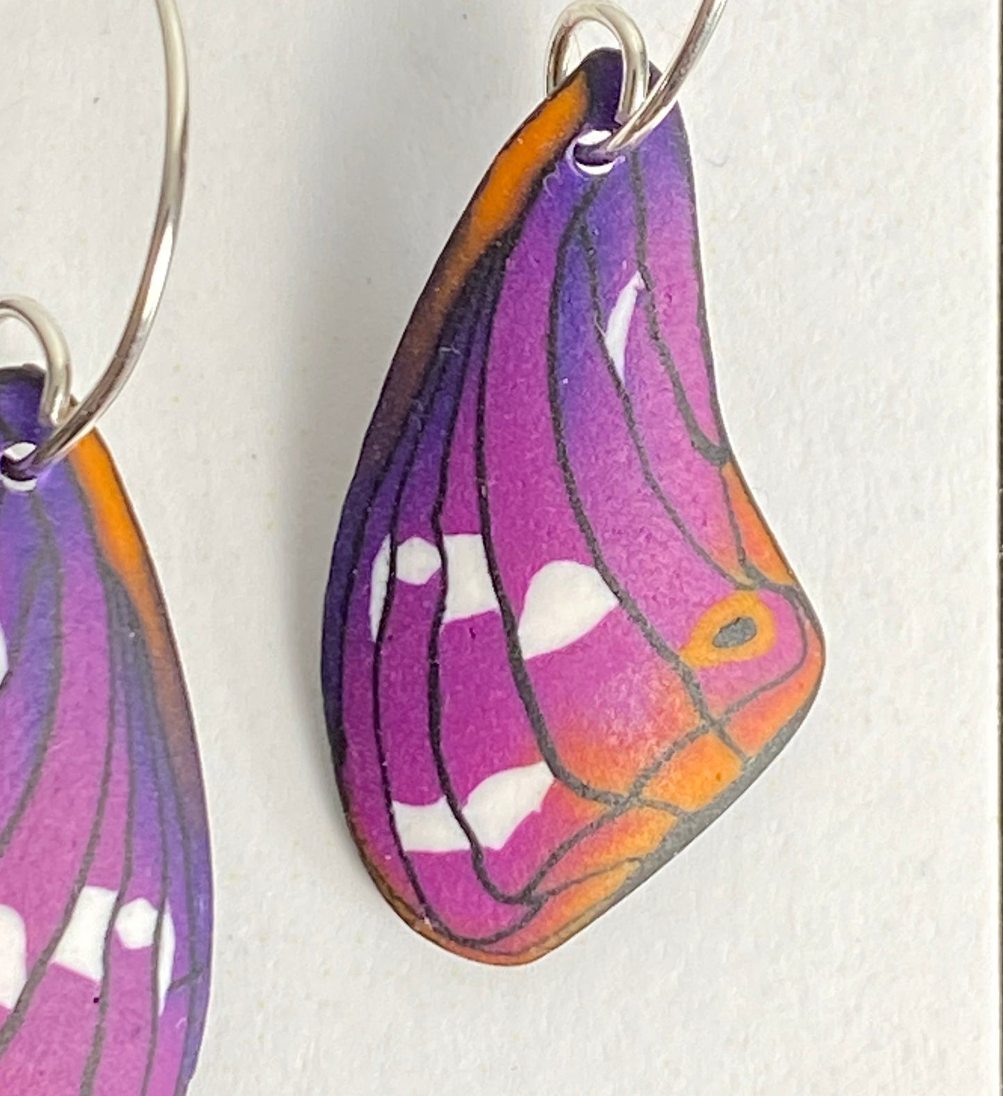 Butterfly Wing Earrings - Violet