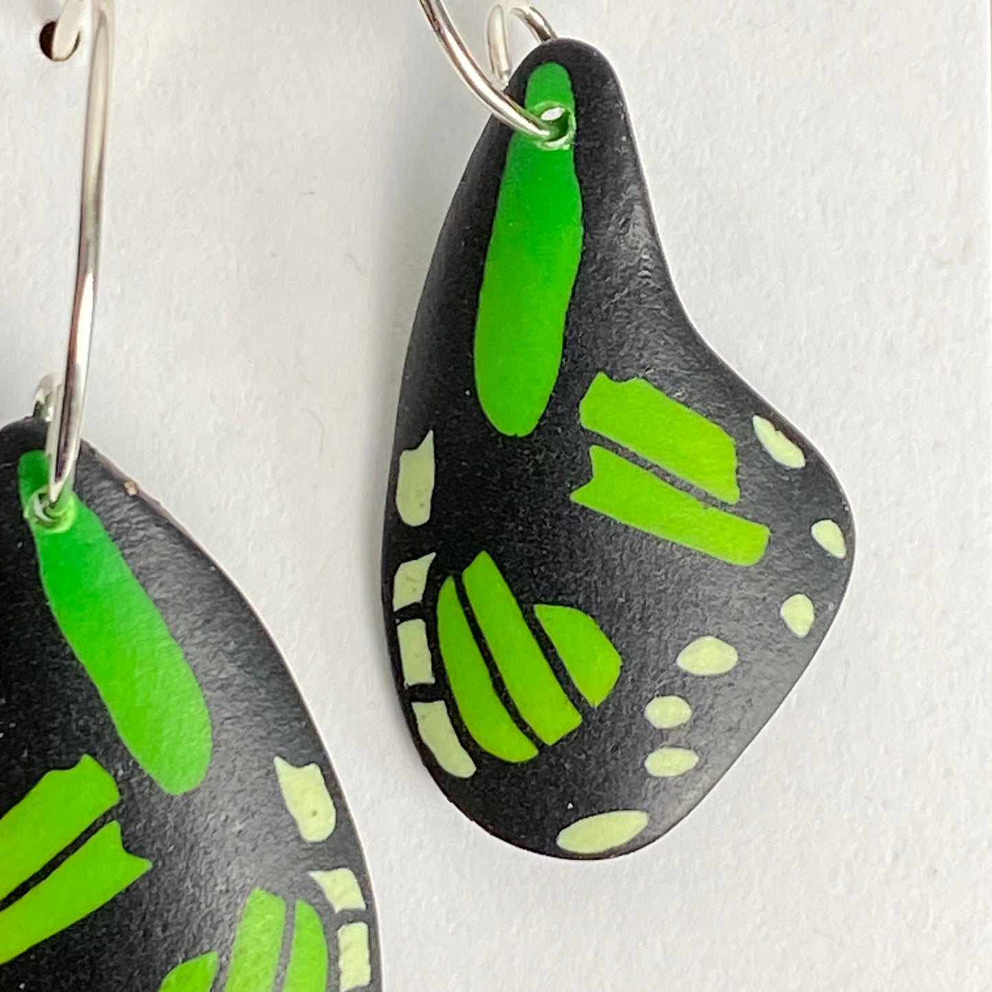 Butterfly Wing Earrings - Green