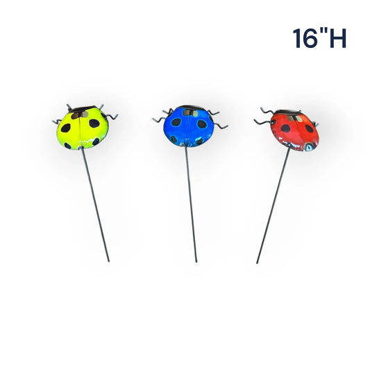 Metal Ladybug on Stake - Made in Mexico from Recycled Metal