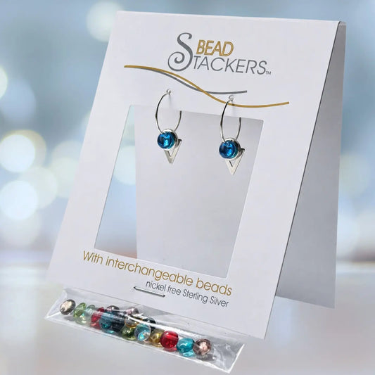 Bead stacker earrings made in Canada
