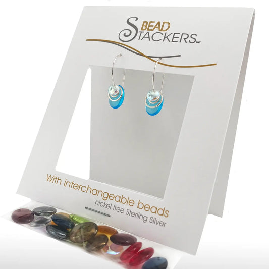 Bead stacker earrings made in Canada