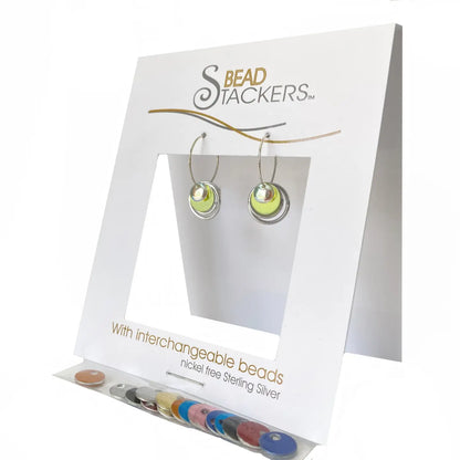 Bead stacker earrings made in Canada