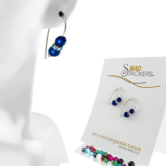 Bead stacker earrings made in Canada