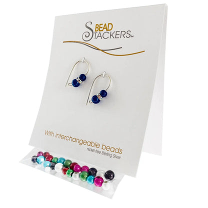 Bead stacker earrings made in Canada