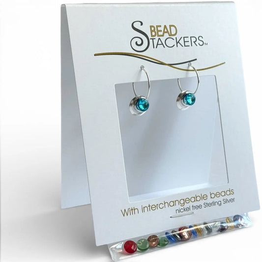 Bead stacker earrings made in Canada