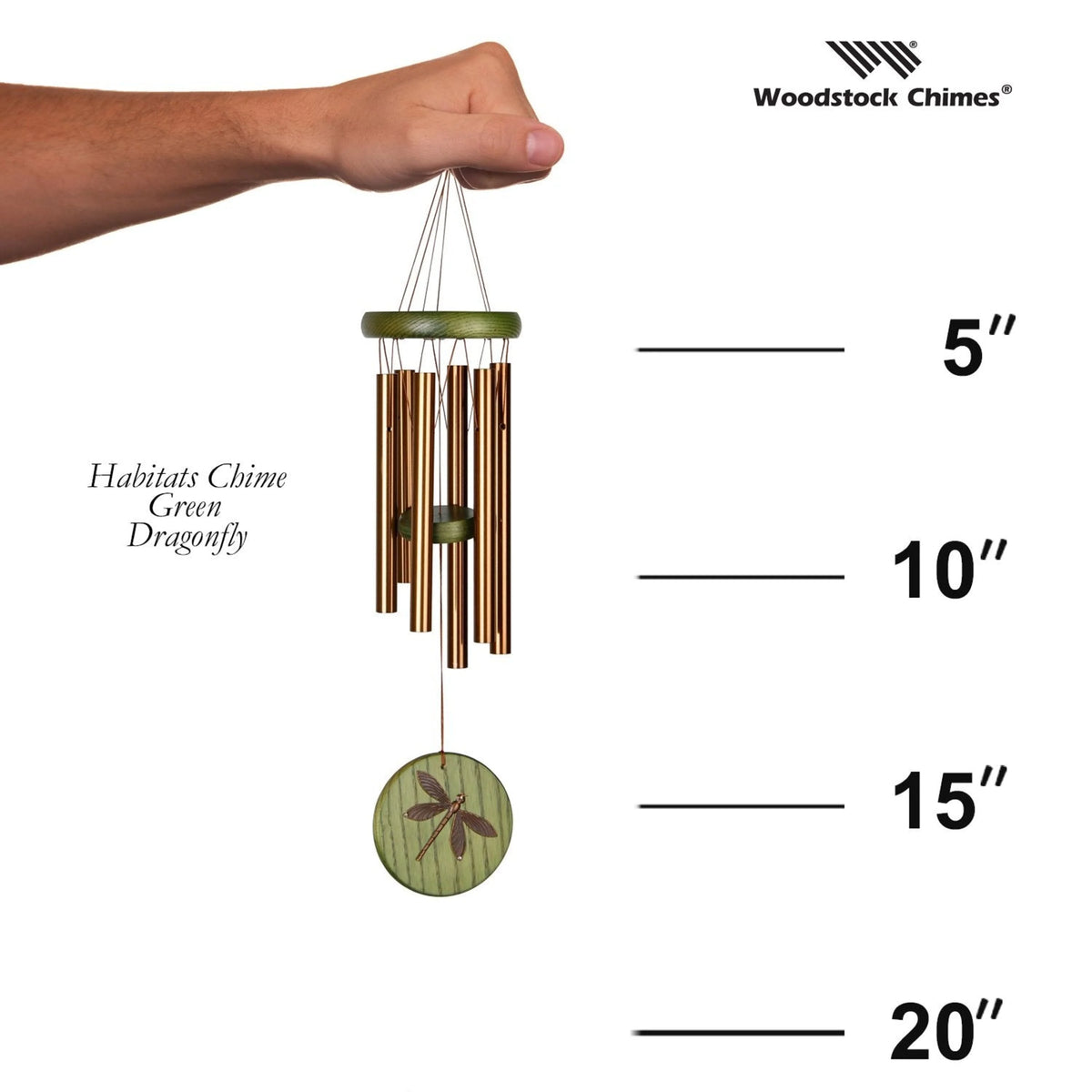 Habitats green dragonfly chime by Woodstock chimes