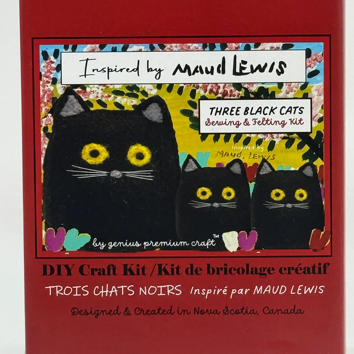 Maud Lewis-Inspired Black Cat Kits – Made in Nova Scotia, Canada
