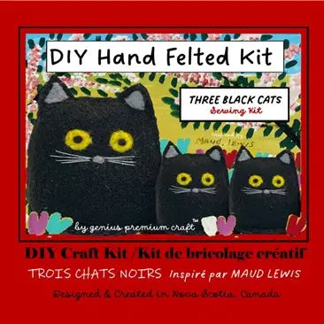 Maud Lewis-Inspired Black Cat Kits – Made in Nova Scotia, Canada