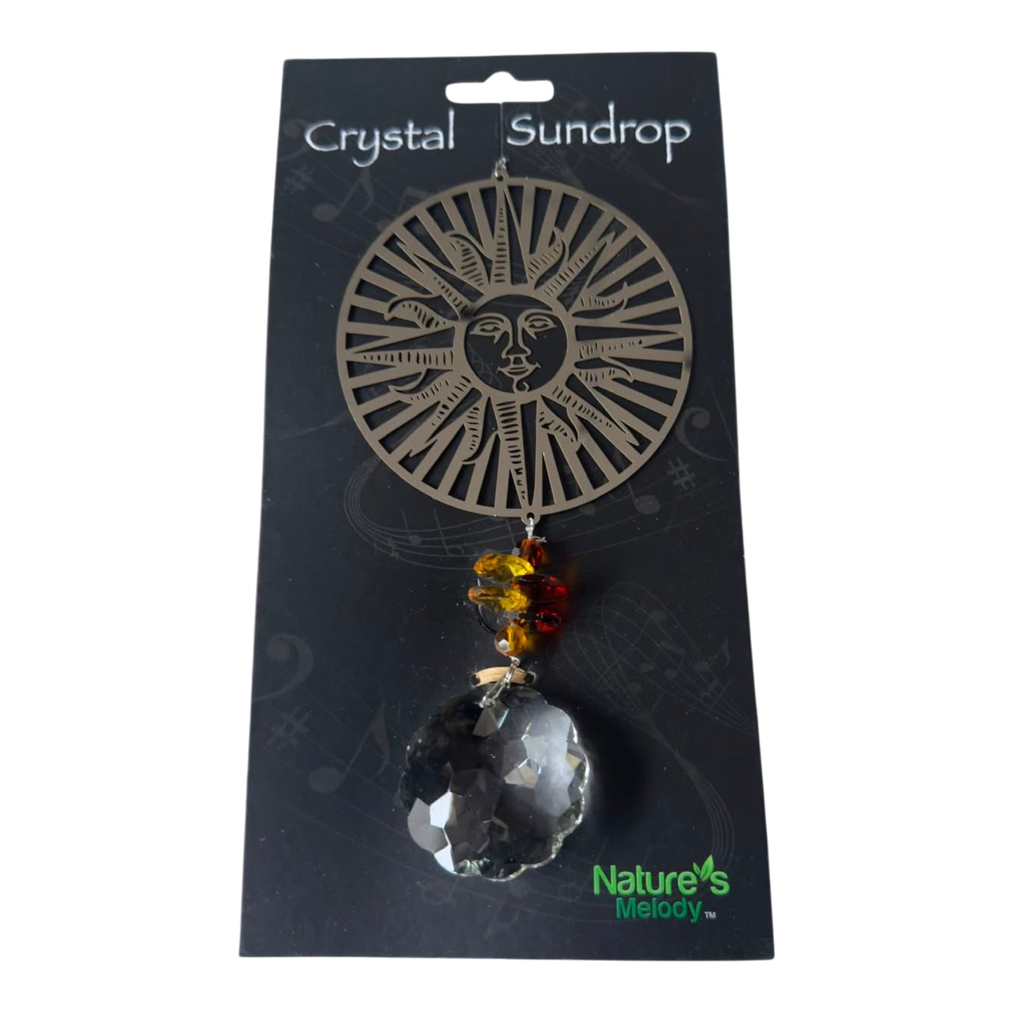ZenN Stainless Steel Sun Face Crystal Sundrop