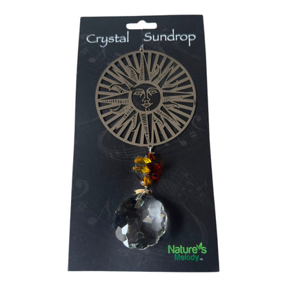 ZenN Stainless Steel Sun Face Crystal Sundrop
