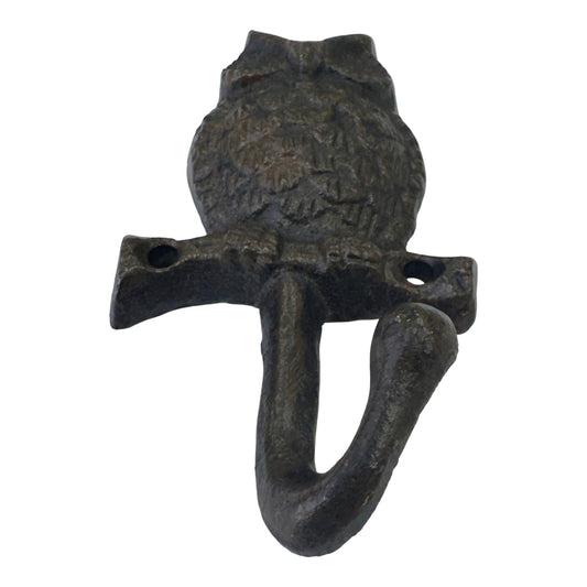 Cast iron owl wall hook