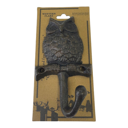Cast iron owl wall hook