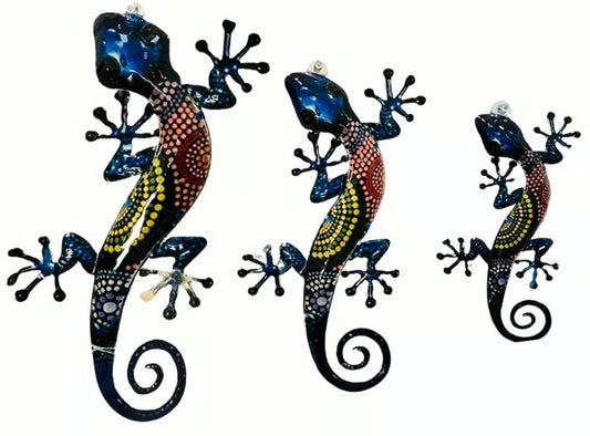 Wall Geckos - Made in Mexico From Recycled Metal