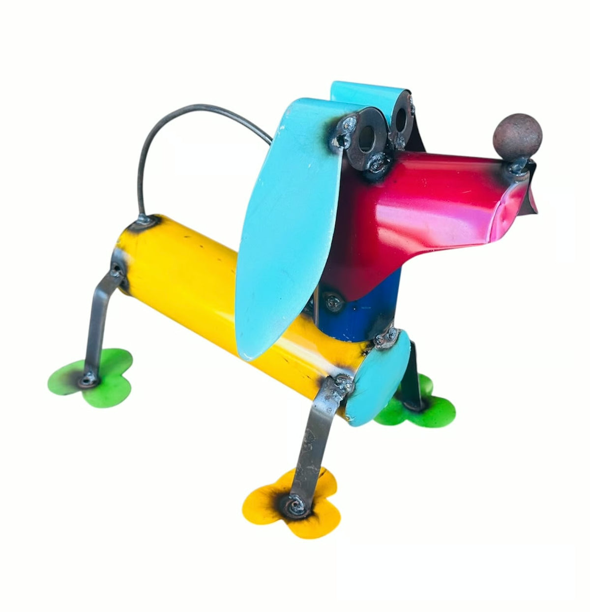 Colourful Wiener Dog - Made in Mexico From Recycled Metal