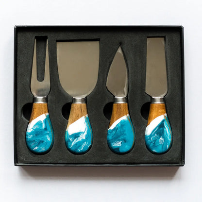 Ocean Vibes Resin coated cheese knife set