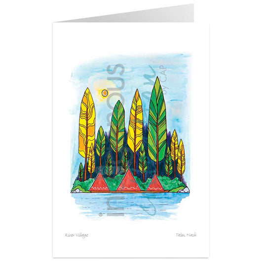 River Village Art Card - Artist Talon Nash