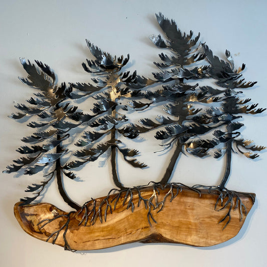 Cathy Mark Wind Swept Tree Wall Hanging on Maple