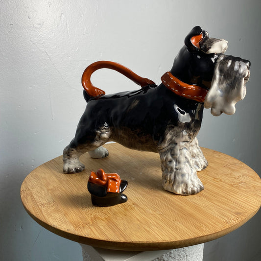 schnauzer blue sky teapot