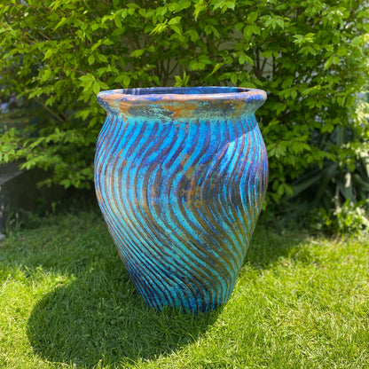 Blue Swirl Mexican Planter