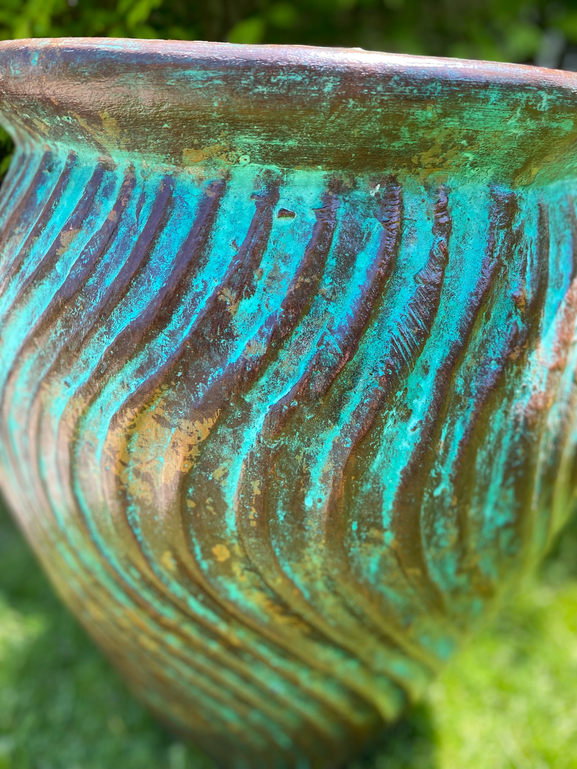 Swirl Mexican Planter - close up