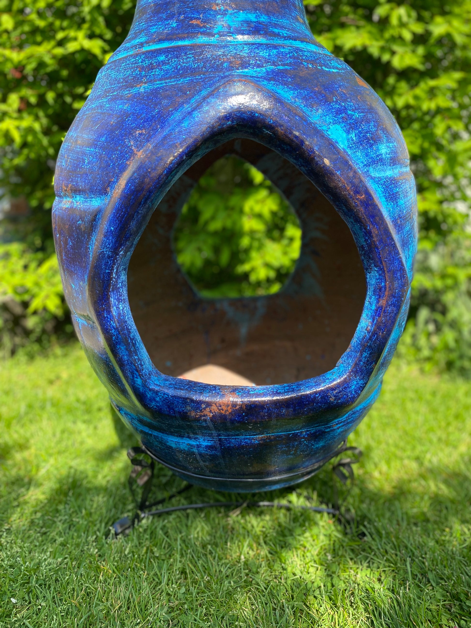 Chiminea Large — Made in Mexico #23 close up of opening