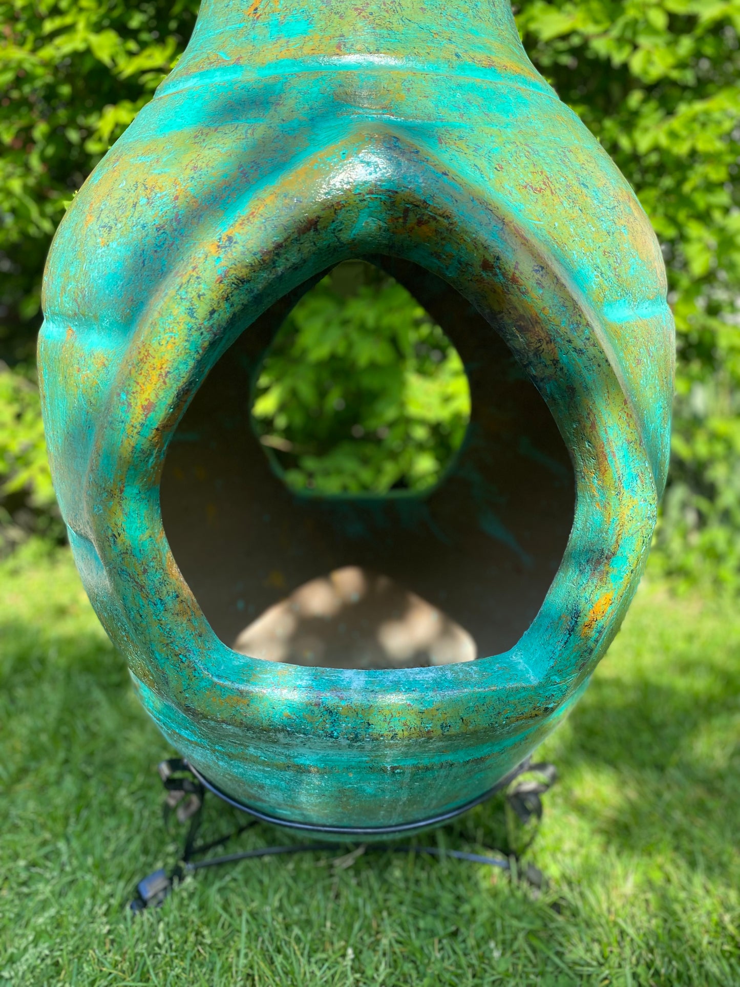 Chiminea Large — Made in Mexico #26 close up of opening