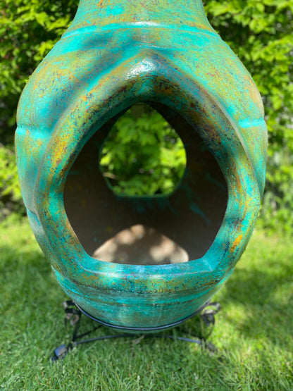 Chiminea Large — Made in Mexico #26 close up of opening