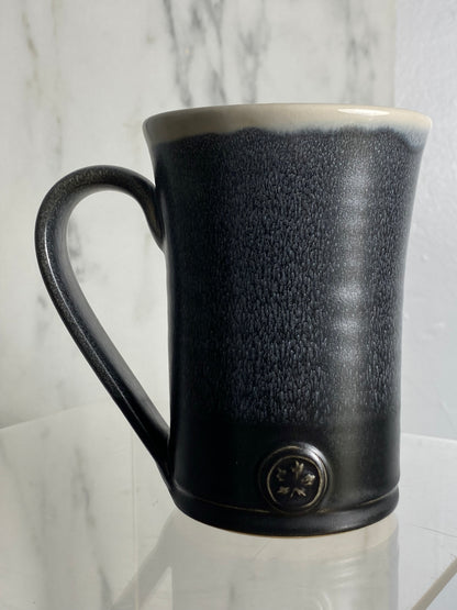 Handmade pottery medallion mug