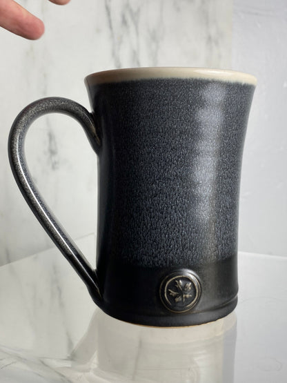 Handmade pottery medallion mug