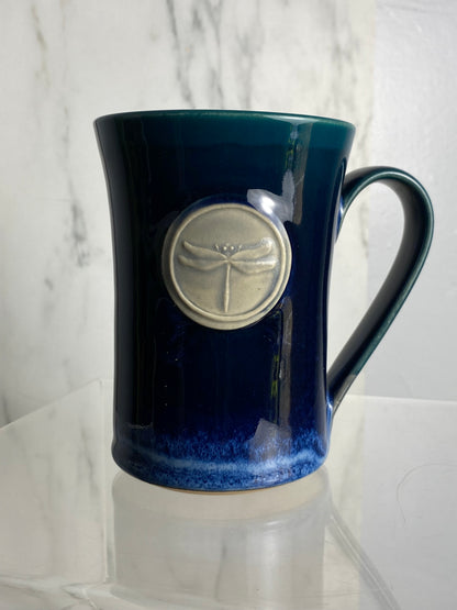 Handmade pottery medallion mug
