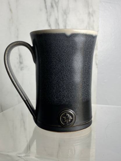 Handmade pottery medallion mug