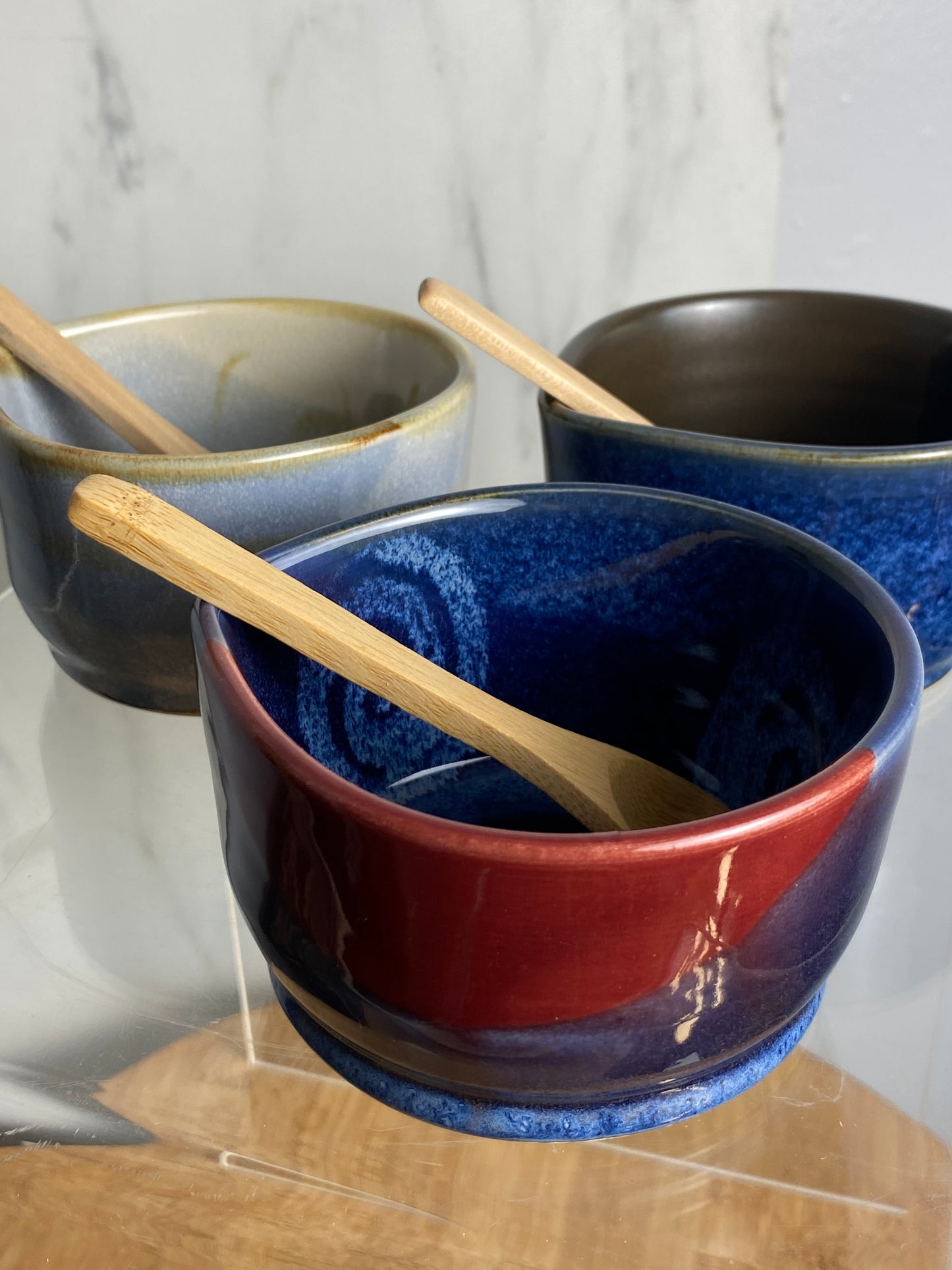 Handmade pottery condiment bowl