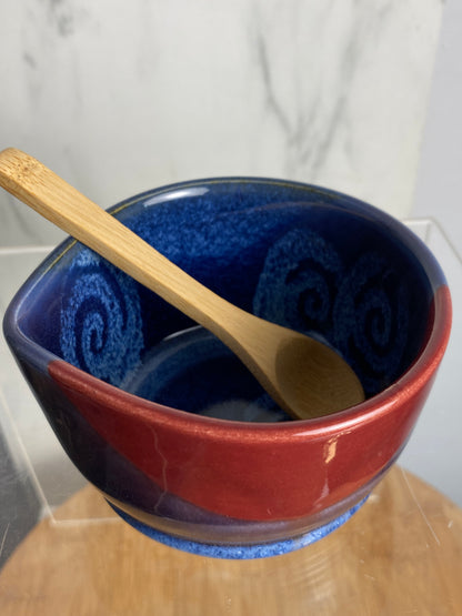 Handmade pottery condiment bowl