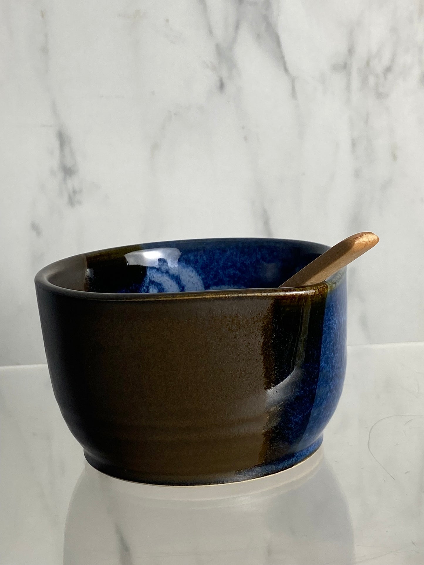 Handmade pottery condiment bowl