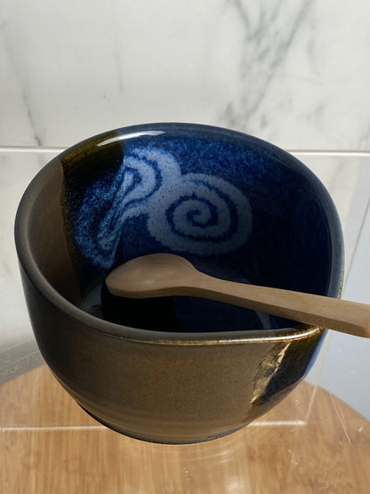 Handmade pottery condiment bowl